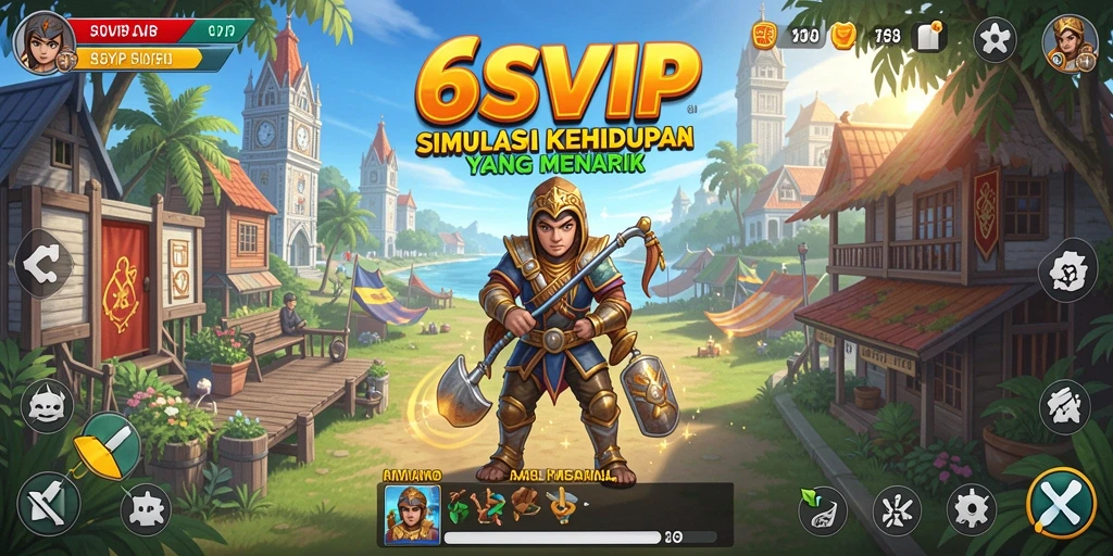 Tampilan gameplay menarik dalam simulasi kehidupan 6SVIP.