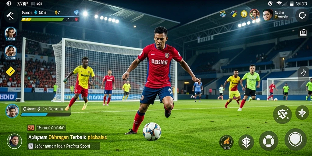 Tampilan menarik dalam gameplay aplikasi olahraga 77RP.