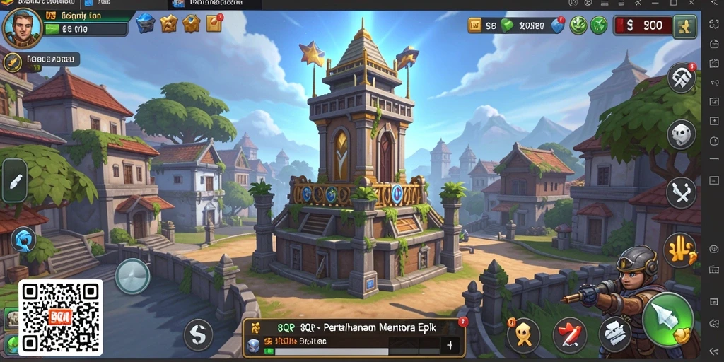 Skrinsut gameplay menara pertahanan yang menegangkan.