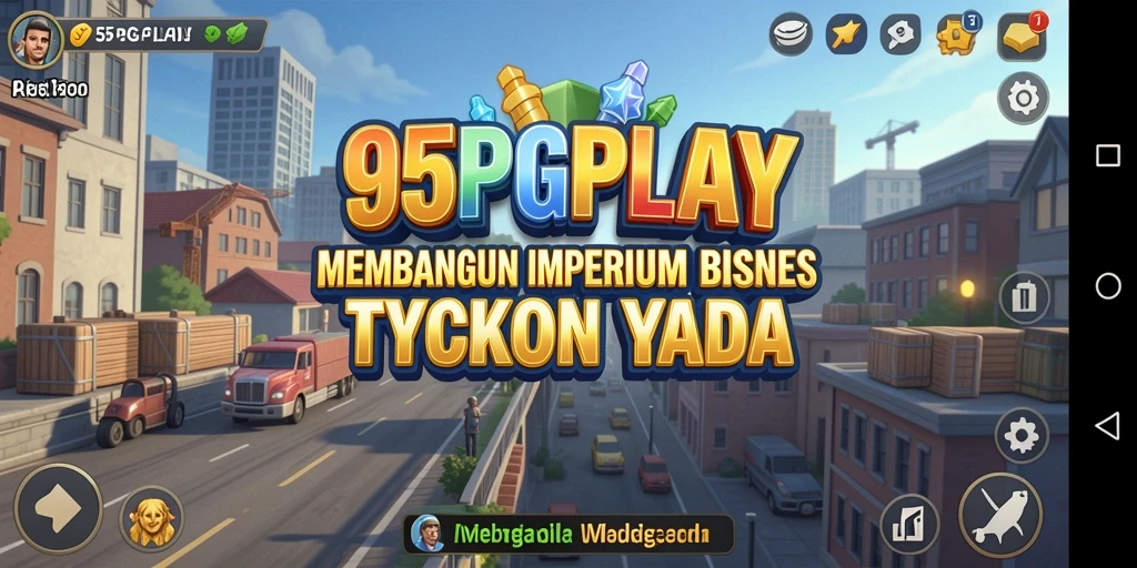 Screenshot utama menampilkan gameplay menarik dalam 95PGPLAY dengan elemen Tycoon.