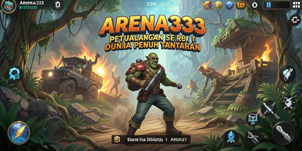 Tangkapan layar menunjukkan aksi seru dalam permainan ARENA333.