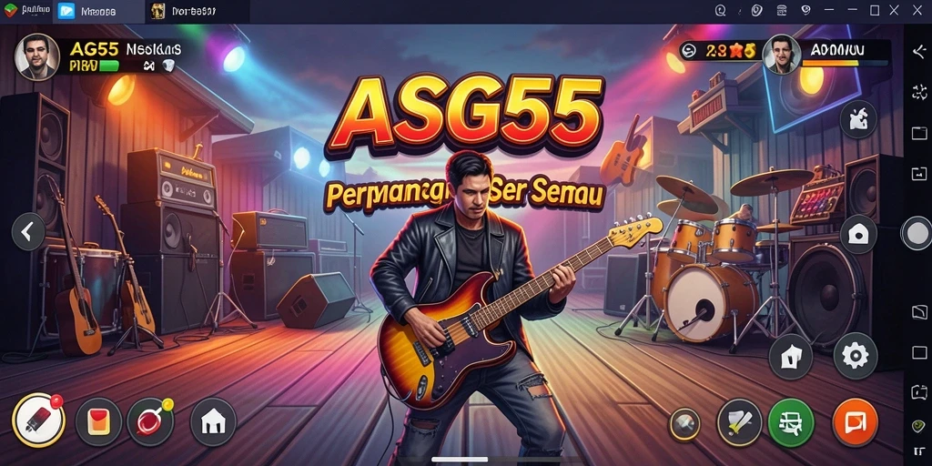 Tampilan gameplay ASG55 yang seru dan menarik bagi pecinta musik.
