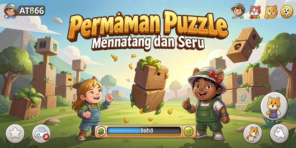 Screenshot AT866 menampilkan gameplay Puzzle yang menantang dan seru.