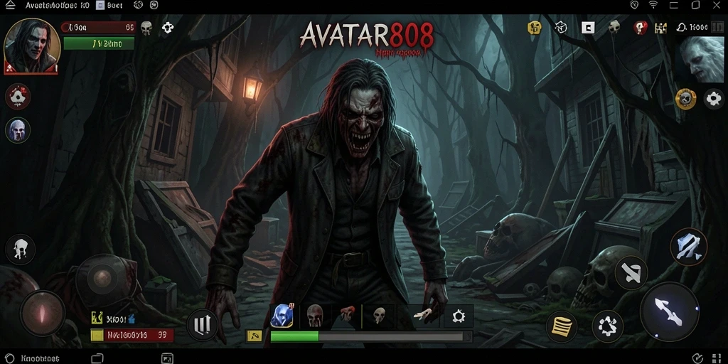 Screenshot menampilkan momen menegangkan dari gameplay Horror.
