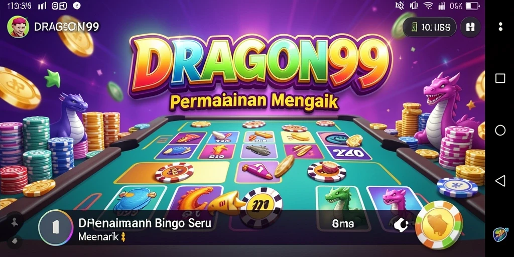 Screenshot gameplay DRAGON99 yang menunjukkan momen seru bermain Bingo.