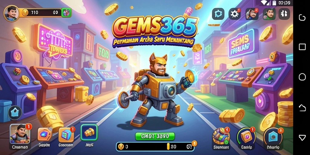 Tampilan gameplay menegangkan dan penuh aksi di GEMS365.
