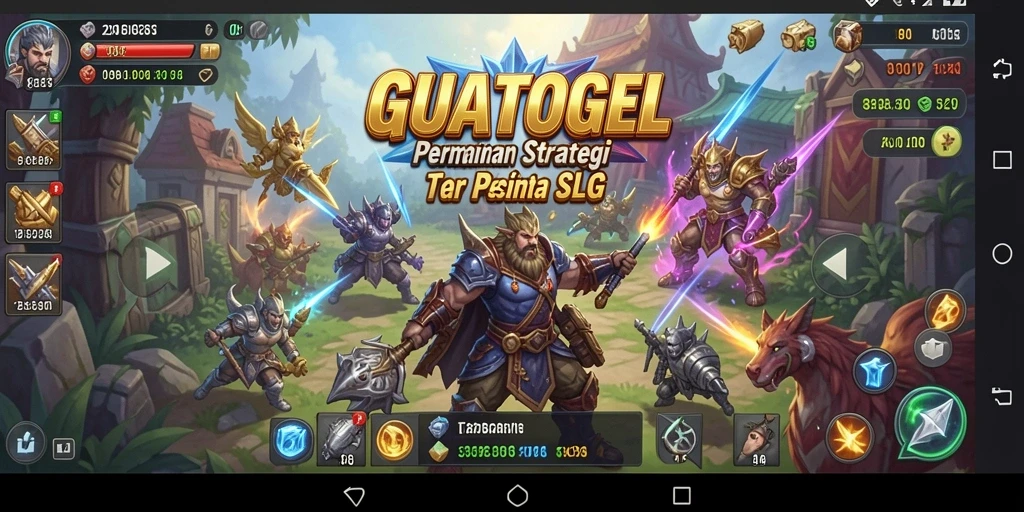 Tampilan screenshot gameplay GUATOGEL yang menunjukkan aksi strategi menarik.
