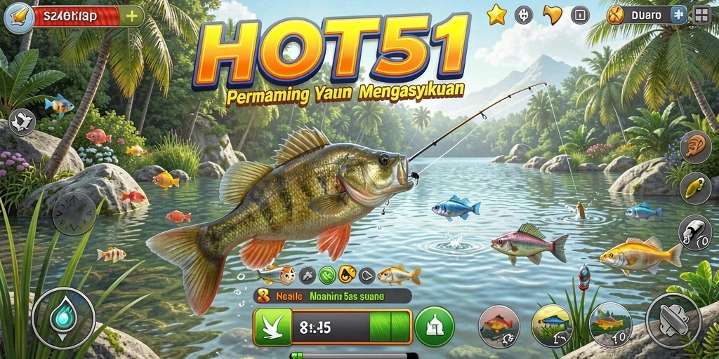 Tangkapan ikan besar dalam gameplay HOT51 yang seru dan menantang.