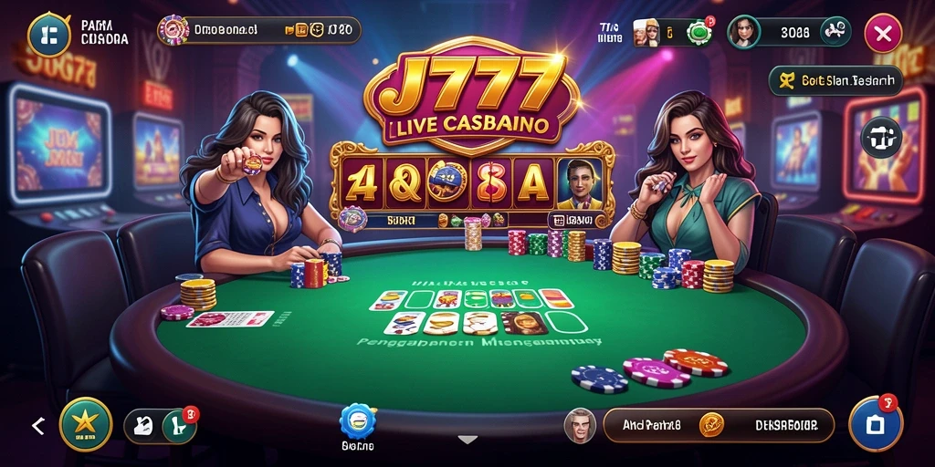Tampilan permainan Live Casino yang menegangkan dan interaktif.