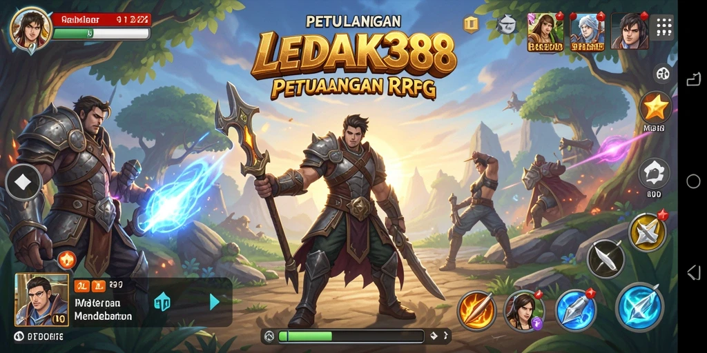 Tangkapan layar menunjukkan aksi seru dalam permainan RPG.