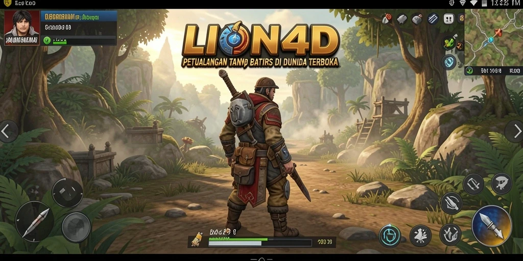 Screenshot LION4D menampilkan gameplay eksplorasi dunia terbuka yang mendebarkan.
