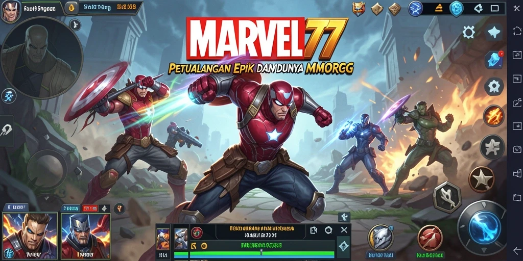 Tampilan gameplay memukau dari <strong>MARVEL77</strong> dengan aksi seru dalam dunia MMORPG.