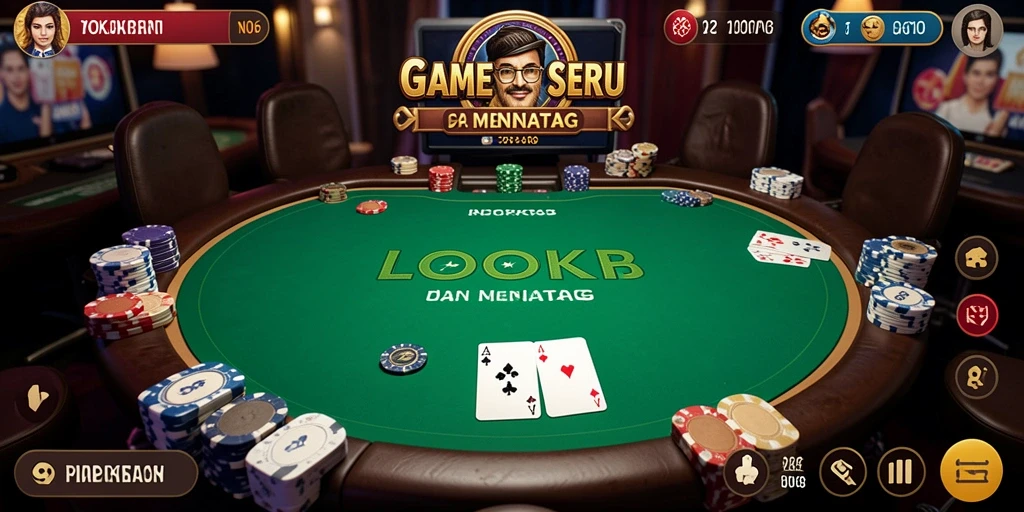 Screenshot N06 menampilkan aksi seru permainan Poker yang mendebarkan.