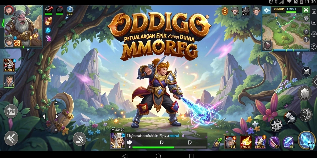 Tangkapan layar gameplay ODDIGO menampilkan pertempuran epik dan interaksi antar pemain.
