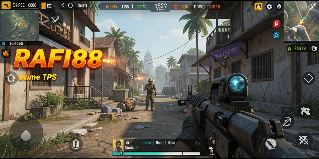 Tampilan gameplay menegangkan dalam RAFI88 dengan aksi tembak-menembak yang seru.
