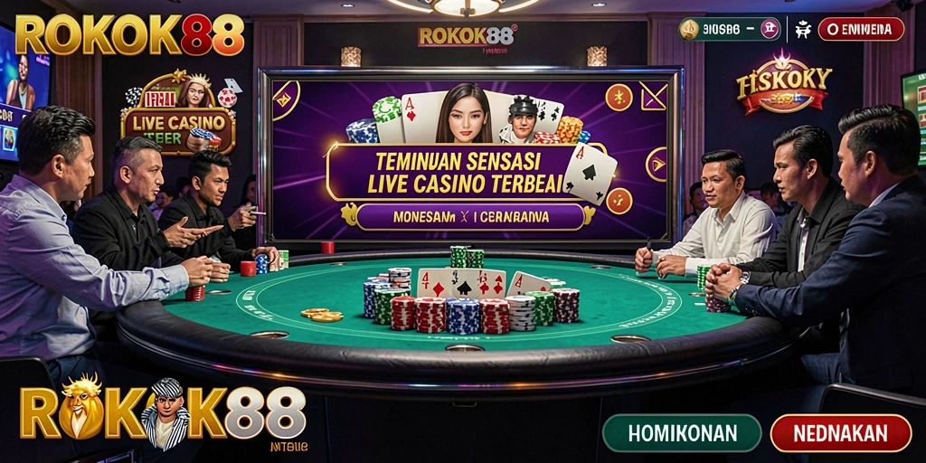 Tampilan gameplay ROKOK88 yang menakjubkan di Live Casino.