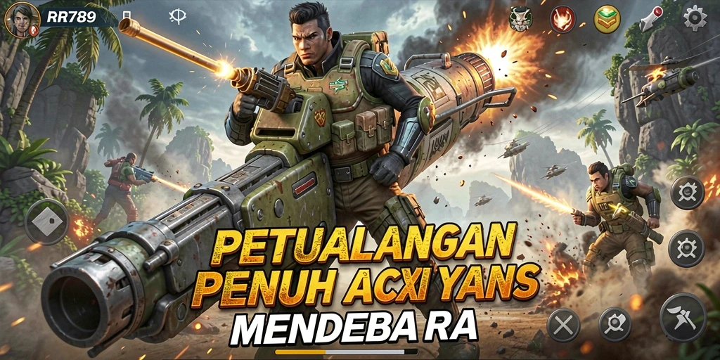 Tampilan gameplay menegangkan dan penuh aksi dari RR789.