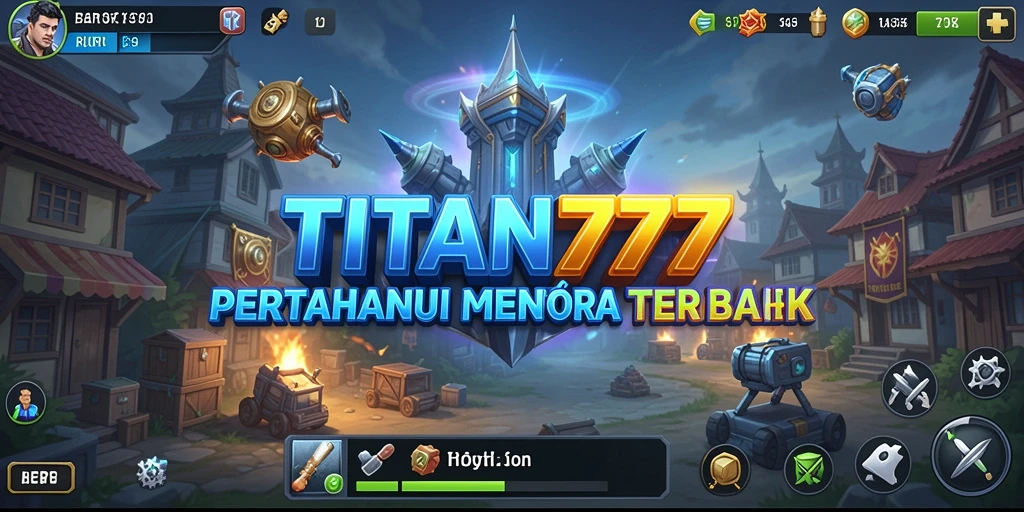 Gameplay seru mempertahankan menara di TITAN777.